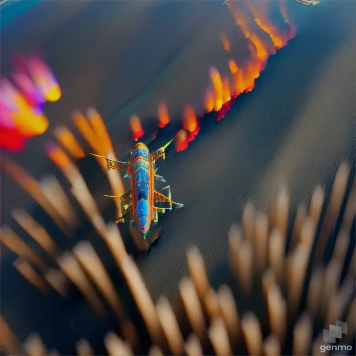 Aerial photography from a copter, very fast take-off from the ground, park alleys remain below, high detail, use Sony Alpha a9 II mirrorless digital camera