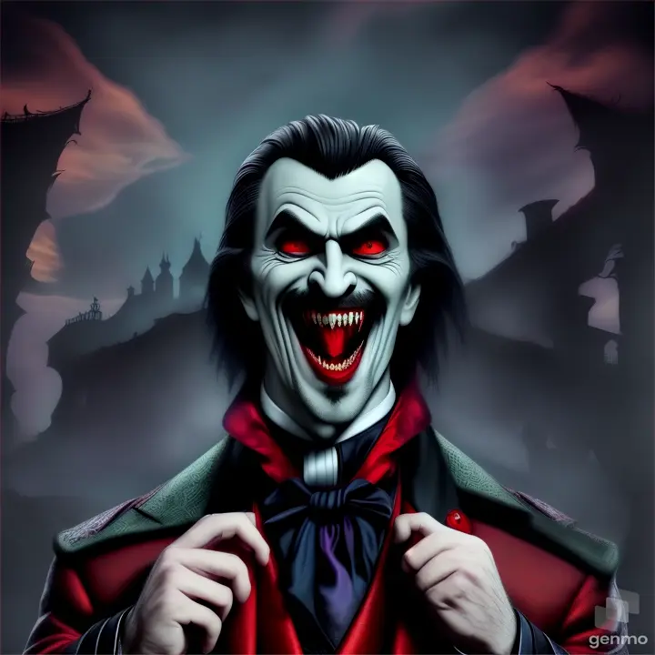 Dracula with a troll face 