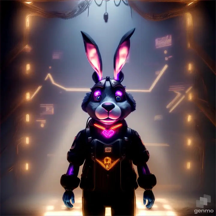 Bonnie o coelho animatrônico assustador de fnaf 1:1