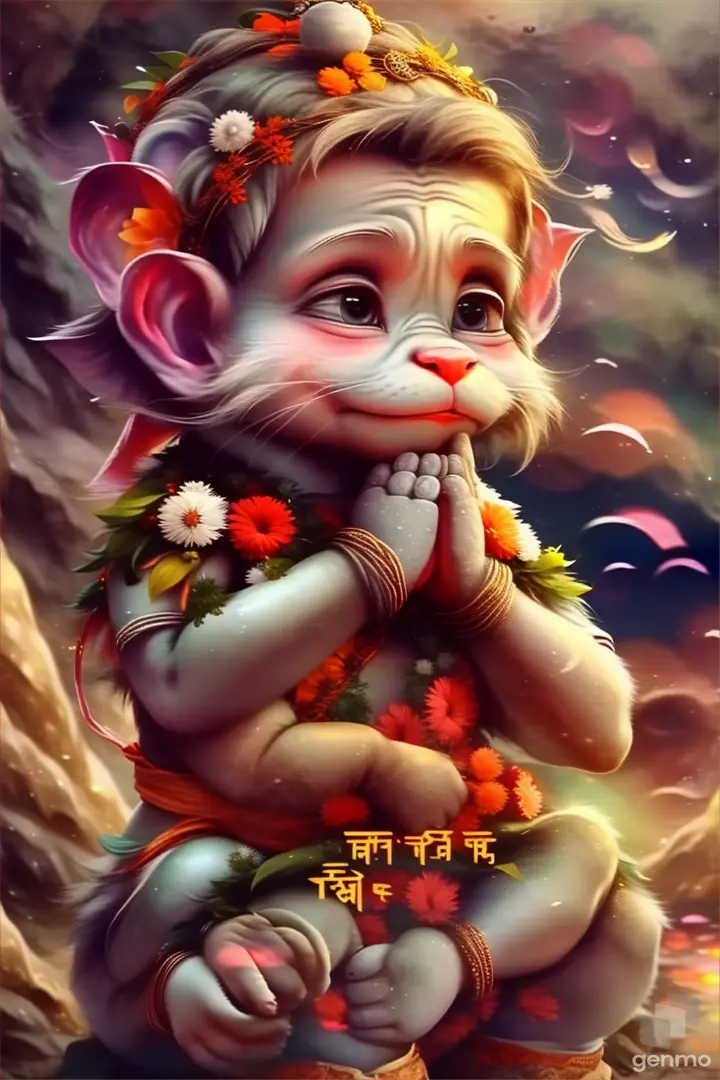 a little lord sitting on the ground with his hands together