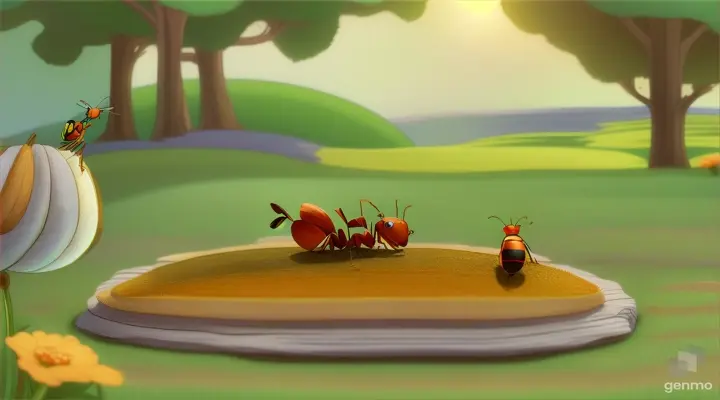 The ant and the grasshopper were good friends. In the summer, the ant works hard to fill his storage with food. While the grasshopper was enjoying the fine weather and playing all day.
When winter came, the ant was lying cozily in his home, surrounded by the food he stored during the summer. While the grasshopper was in his home, hungry and freezing. He asked the ant for food, and the ant gave him some. But it wasn’t enough to last the entire winter. When he tried to ask the ant again, the latter replied: “I’m sorry my friend but my food is just enough for my family to last until the end of winter. If I give you more, we too will starve. We had the entire summer to prepare for the winter but you chose to play instead.”