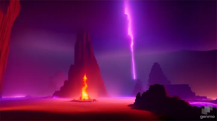 Nether portal cave torch purple