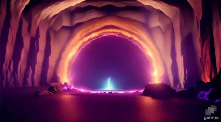 Nether portal cave torch purple