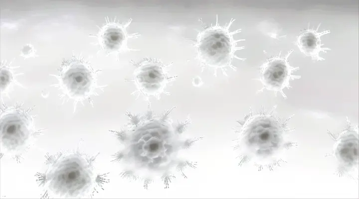 a group of cell medical science background floating on top of a white surface