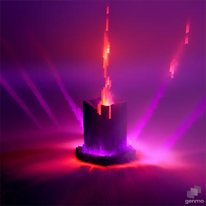 Nether portal cave torch purple