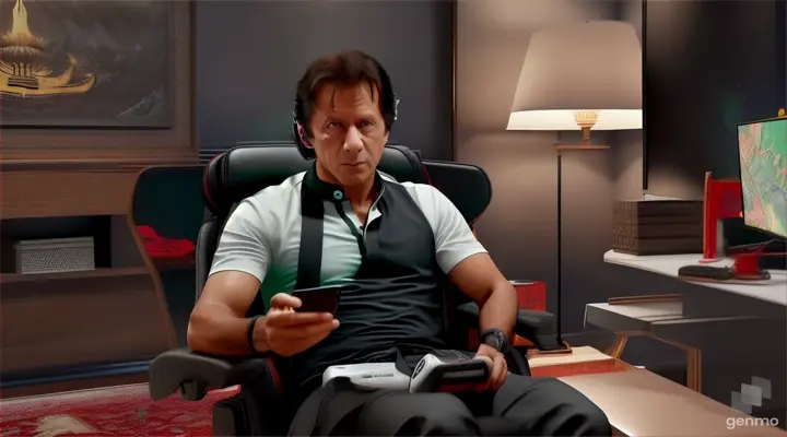 Iman khan playing pubg mobile in room a gaming chair 