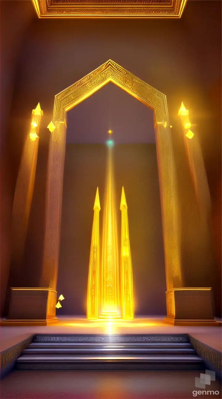 Nether portal gold prisms , ziggurat Arabic , sandskript, pillars, wedding, marriage