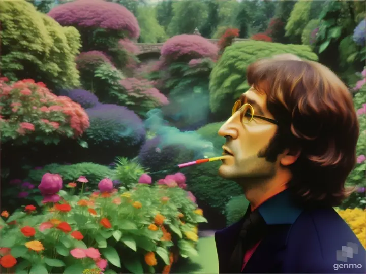 prompt
fisheye ultra real surrealistic john lennon greenscreen awesome smoking a  classic film 1960 fuji color technicolor with a garden full of weed
Removed From Image
ugly, deformed, noisy, blurry, distorted, out of focus, bad anatomy, extra limbs, poorly drawn face, poorly drawn hands, missing fingers