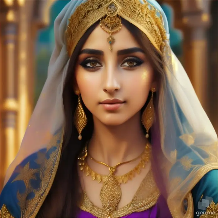 Beautiful Arab girl from the 15th century