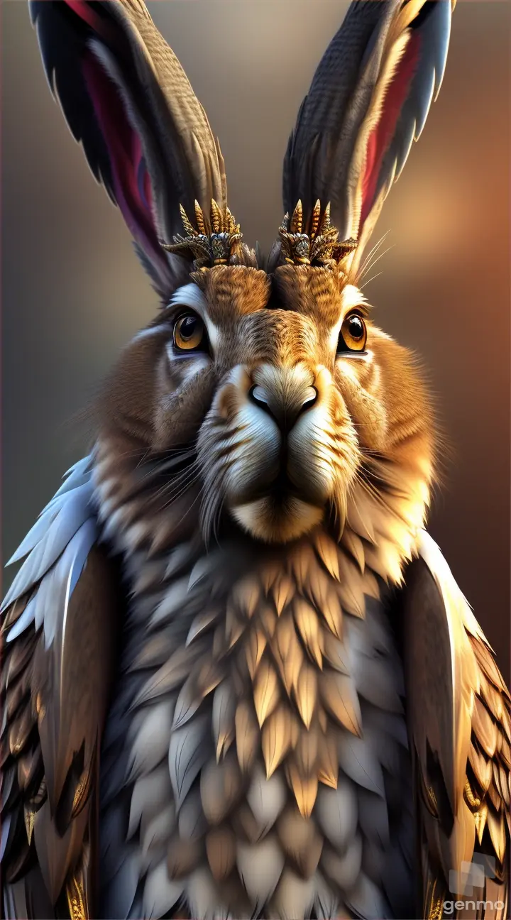 a hare with a full-length eagle's head