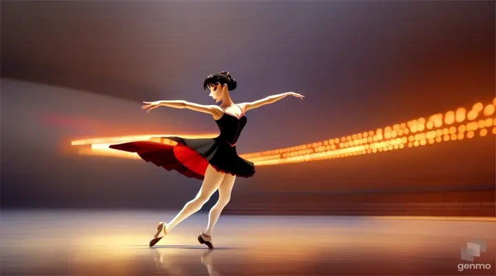 ballet carmen scenery ballerina in a Carmen costume  iA big jump in which the dancer flies forward, raising his legs high up and straightening them almost into a split. General split. anime