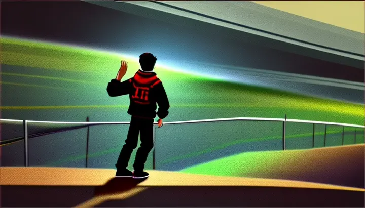 a young man overcoming obstacles and challenges to eventually succeed, short animation