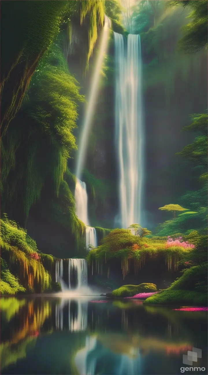 magical waterfall