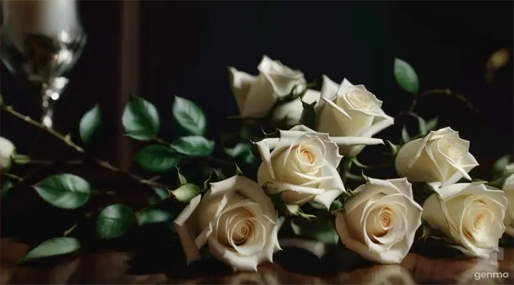 white roses wither