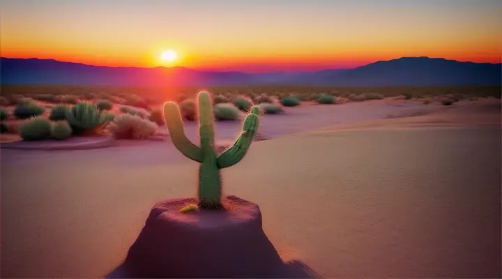 cactus in a desert landscape