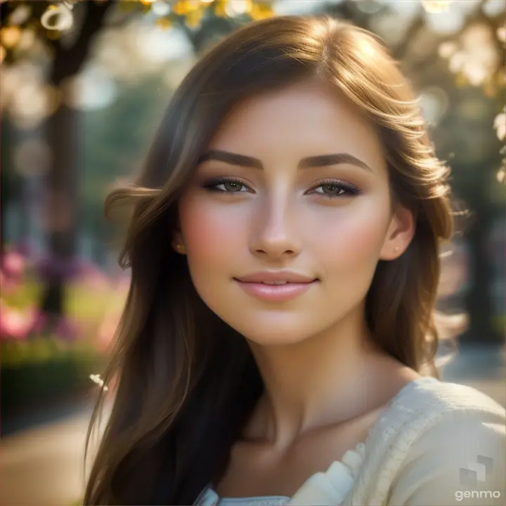 A beautiful European young woman opens her eyes and closes her eyelids. The girl blinks slowly. The girl has a beautiful smile.
