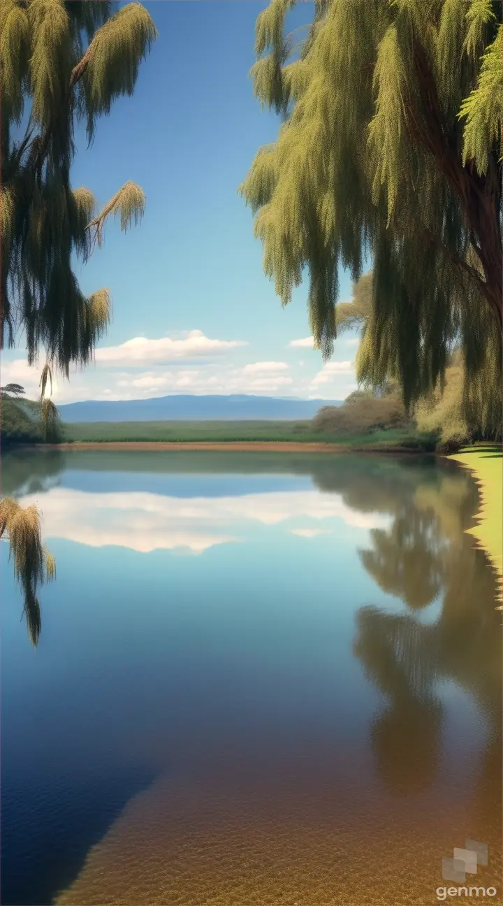 Menyusuri dipinggir danau nakaru Kenya dengan langit yang cerah 