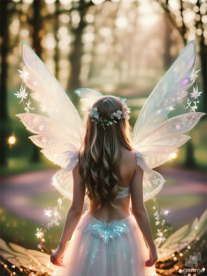 beautifull fairy with beautifull and luminous wings like victoria secret