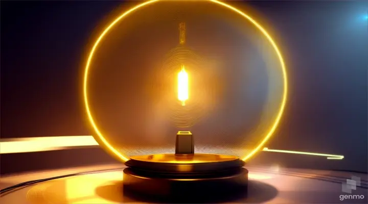 "Animate the lamp's reaction to Rahul's touch, with its golden surface shimmering and pulsating with energy."