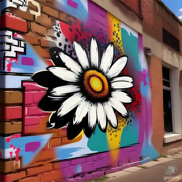РОМАШКА БЕЛАЯ, style street art 