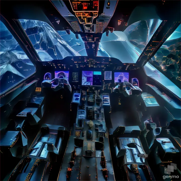 Animate the outside of the cockpit in the picture to make it seem like its moving