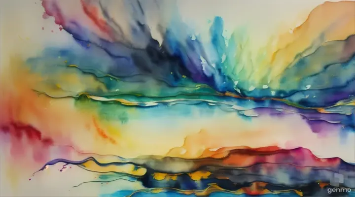 watercolour background.