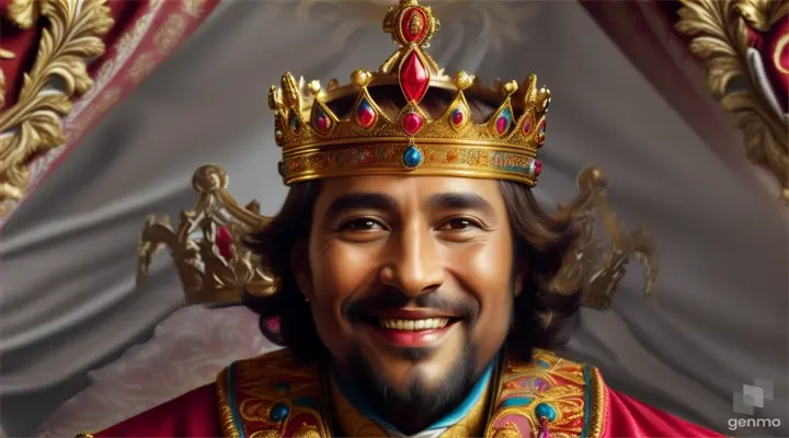 king in a happy mode