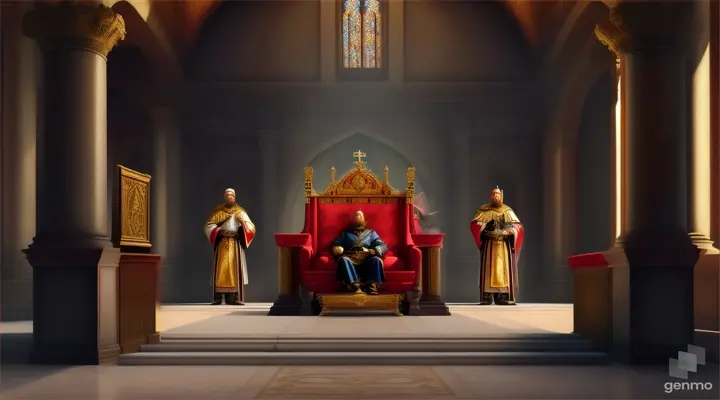 3 people are questioning to a king next to them
