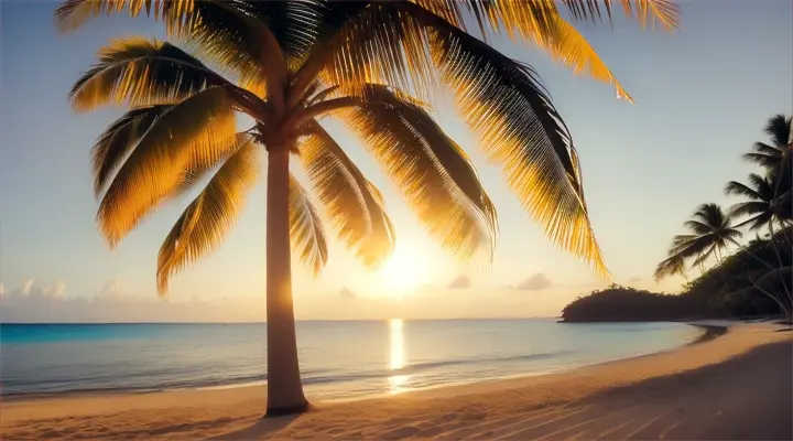 Coconut tree on the beach