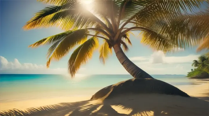 Coconut tree on the beach