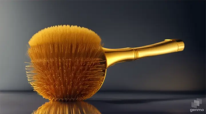 Golden toilet brush