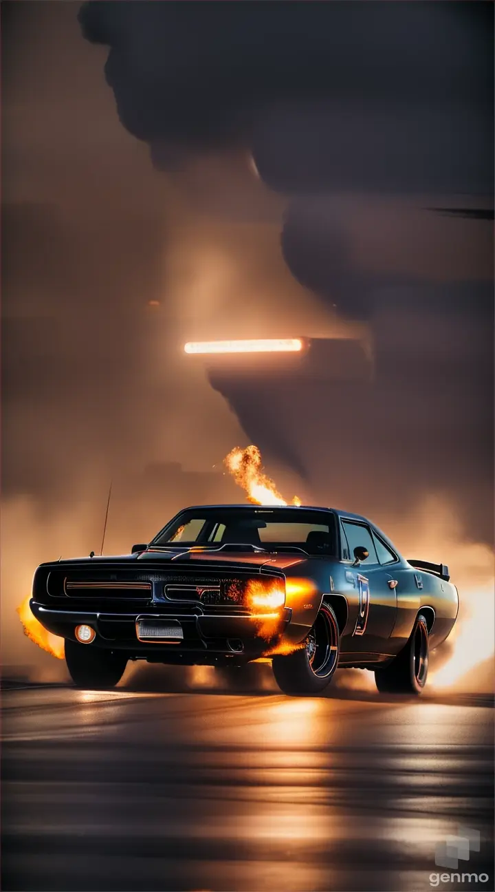 Dodge charger black burnout