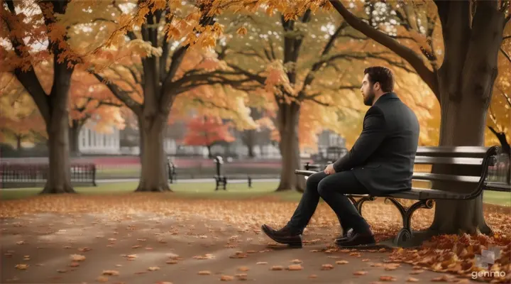 30 year old boy sitting in park waiting for his lover