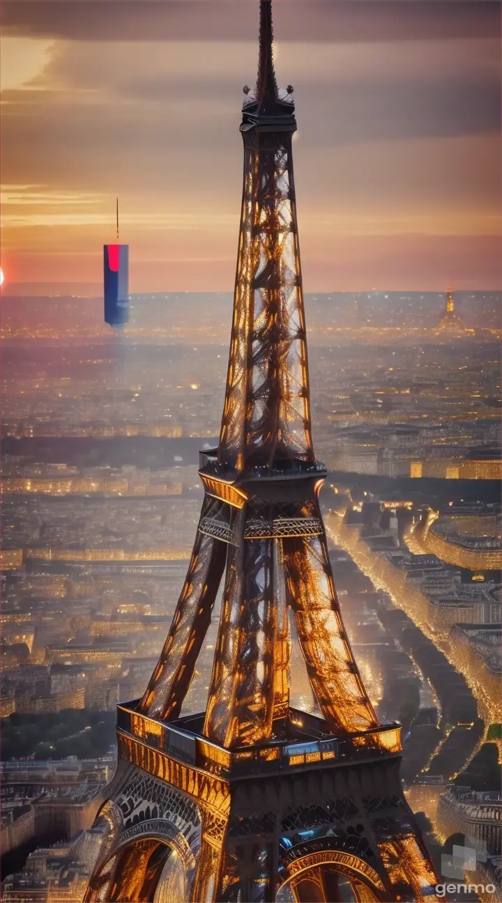 the eiffel tower towering over the city of paris