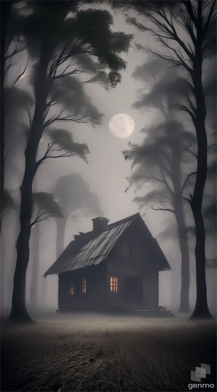  a small haunted hut in a haunted forest