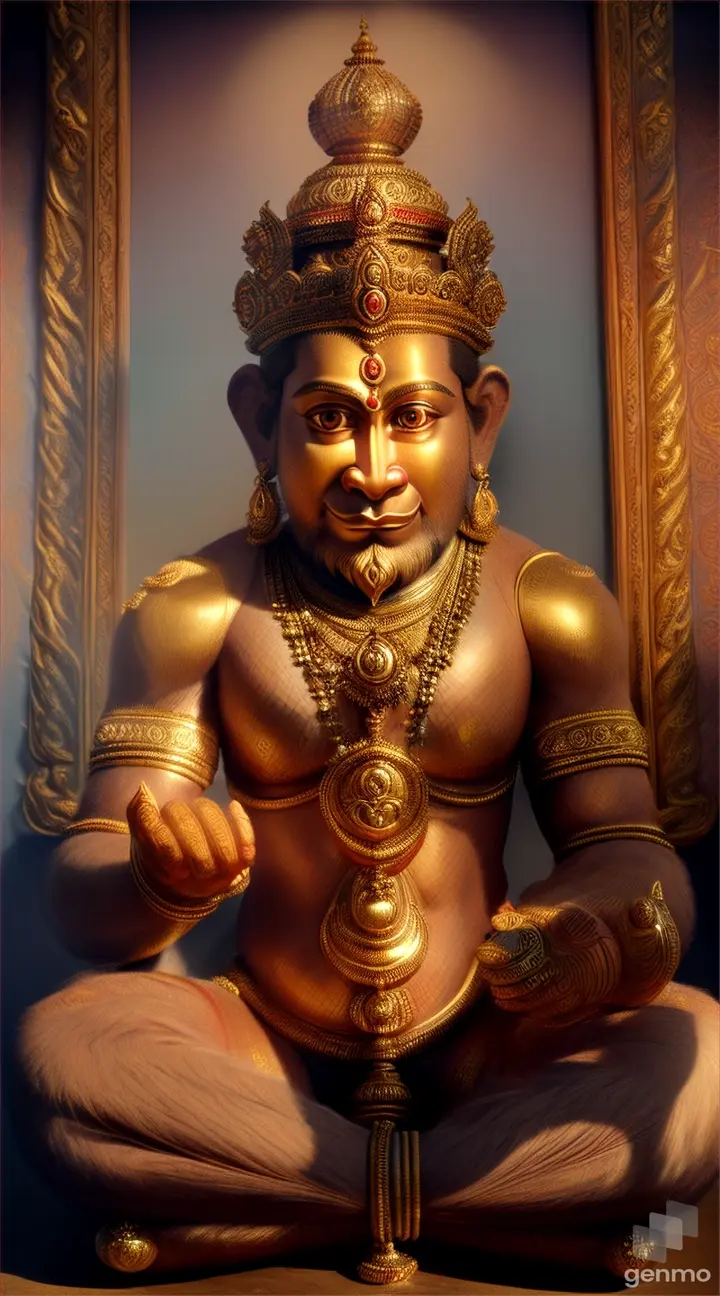 Experience the power and beauty of Hindu mythology with Stable Diffusion of God Hanuman - a masterfully crafted artwork that will leave you in awe.