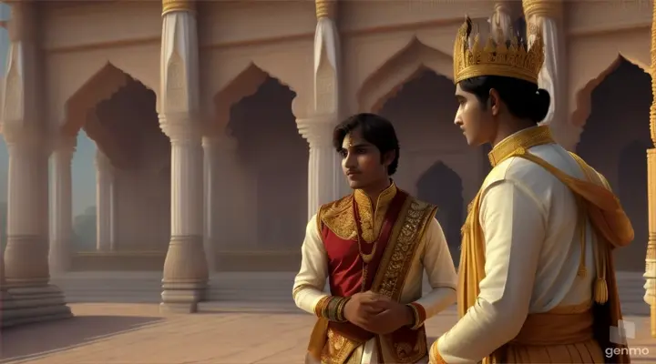 A young man talking to King in Indian style 