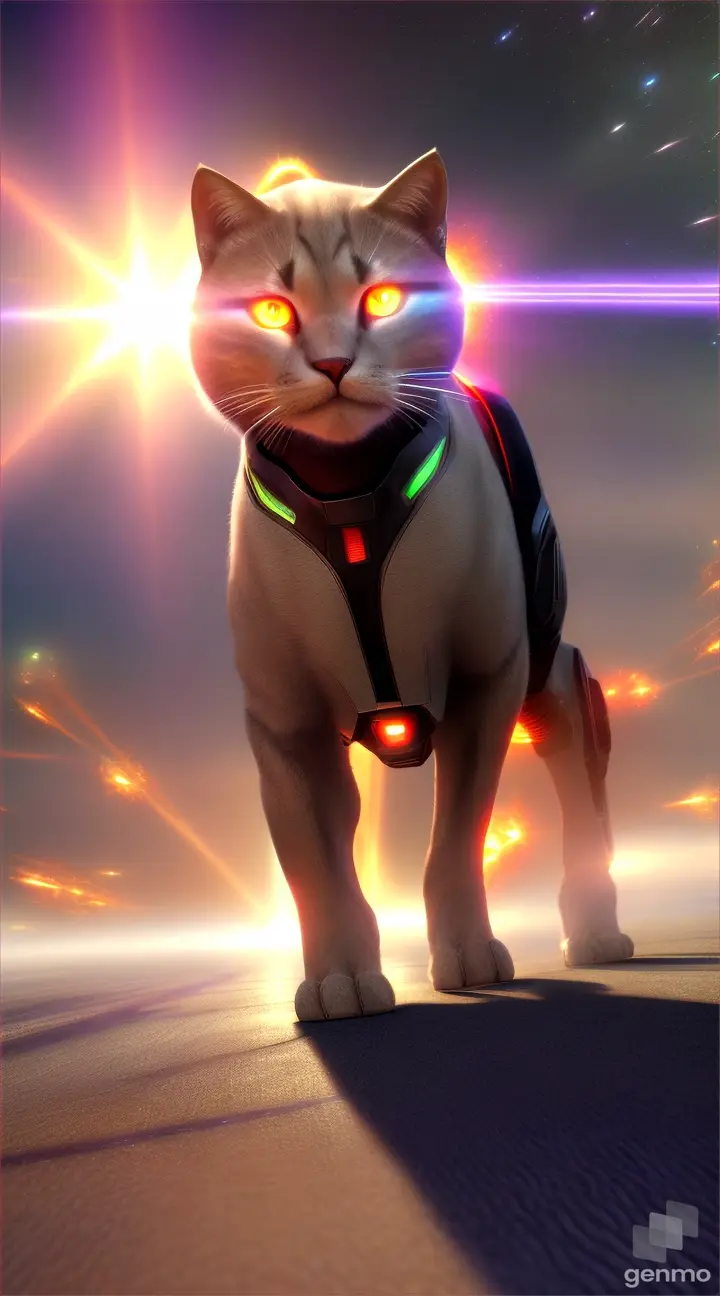 Supercat use laser attack alien