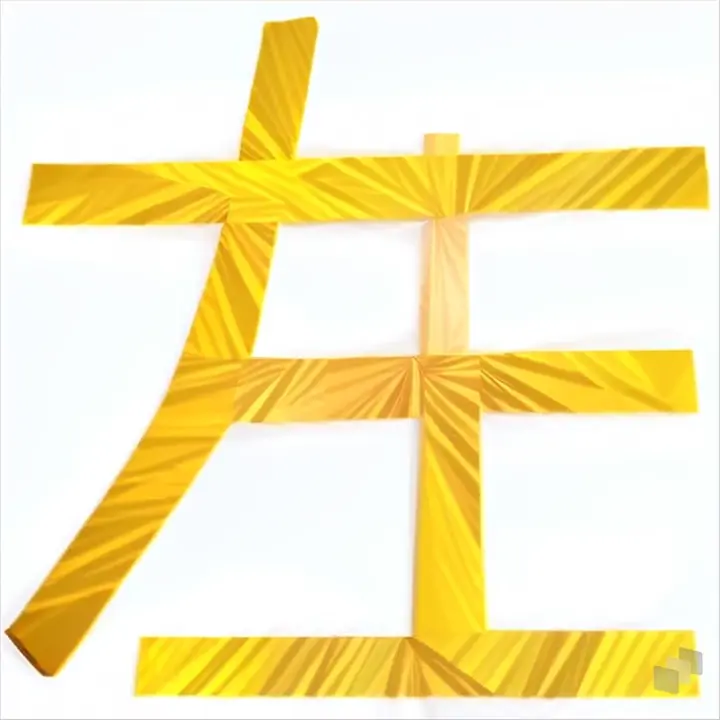 a chinese symbol with a cross in the middle of it