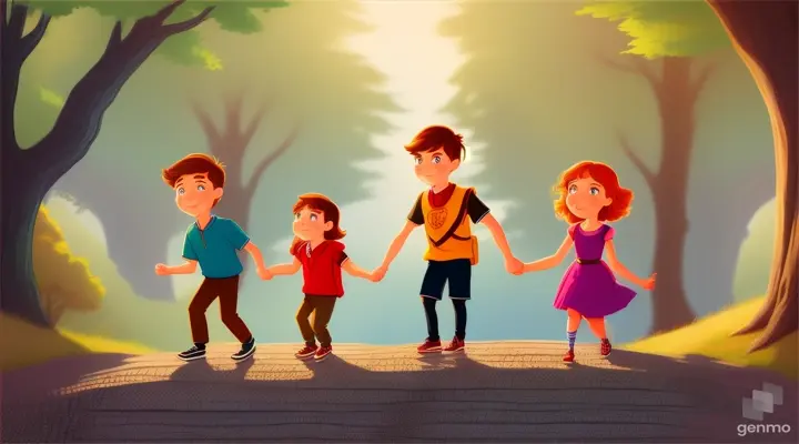 From this adventurous journey of two cartoon character boys and tow girl's story we learn that together we can overcome any difficulty. It shows that with cooperation and support we can achieve any goal.