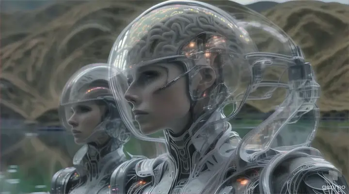 a woman in a futuristic suit