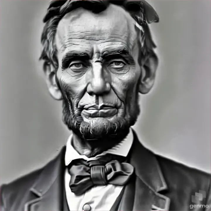 Abraham Lincoln Looking Confident, Strong and Dark