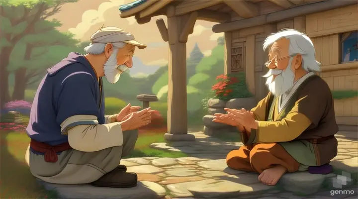 The story should be authentic and traditional. And it should be animated. Wise man talked with the boy for a few minutes .