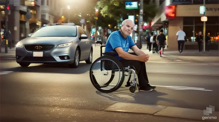 1 frame-a disabled man without legs asks for money from passers-by 
Frame 2-no one gives him money, thinking that he will spend it on alcohol
Frame 3-a disabled person looks down sadly 
Frame 4-a disabled man has memories of how he lost his legs in the war