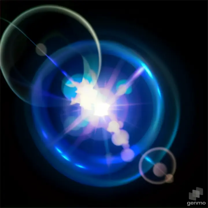 a blurry image of a bright blue object