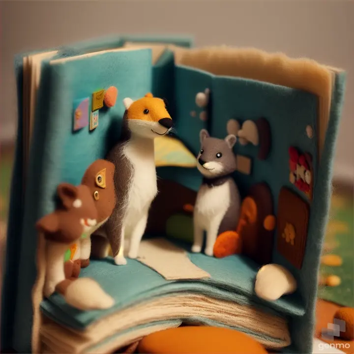 felt quiet book whith  a cute animals