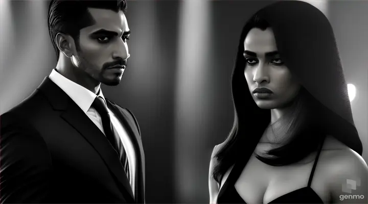 Yusuf notices the girl from across the room, his interest piqued.