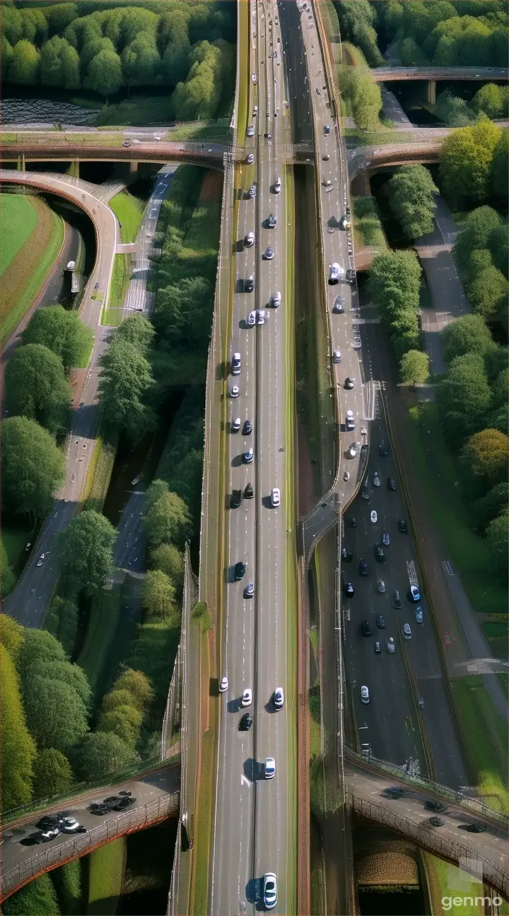 Squirrel Bridge: An image showcasing the squirrel bridge itself, featuring its design, construction, and placement over the N44 motorway in the Netherlands.