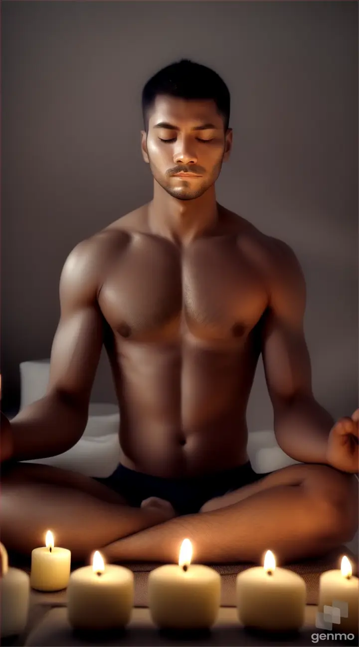 A men doing meditation 