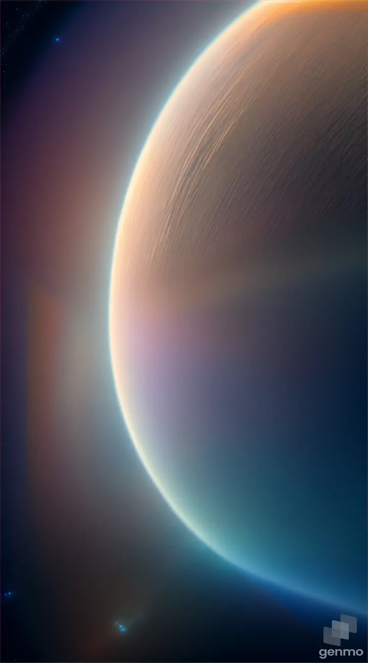 space, blue planet, rings, blue giant